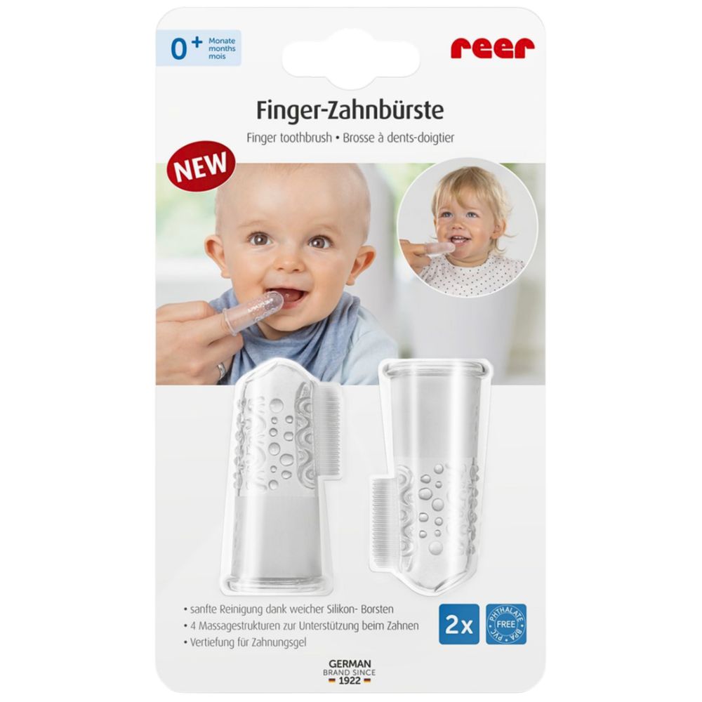 reer | Silikon Fingerzahnbürste - 2 Stück