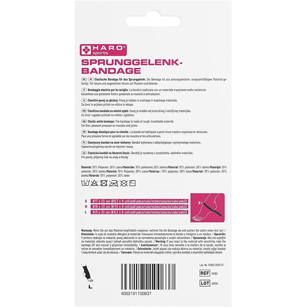 Haro | Sprunggelenkbandage 1 Stück (Small-Medium-Large)