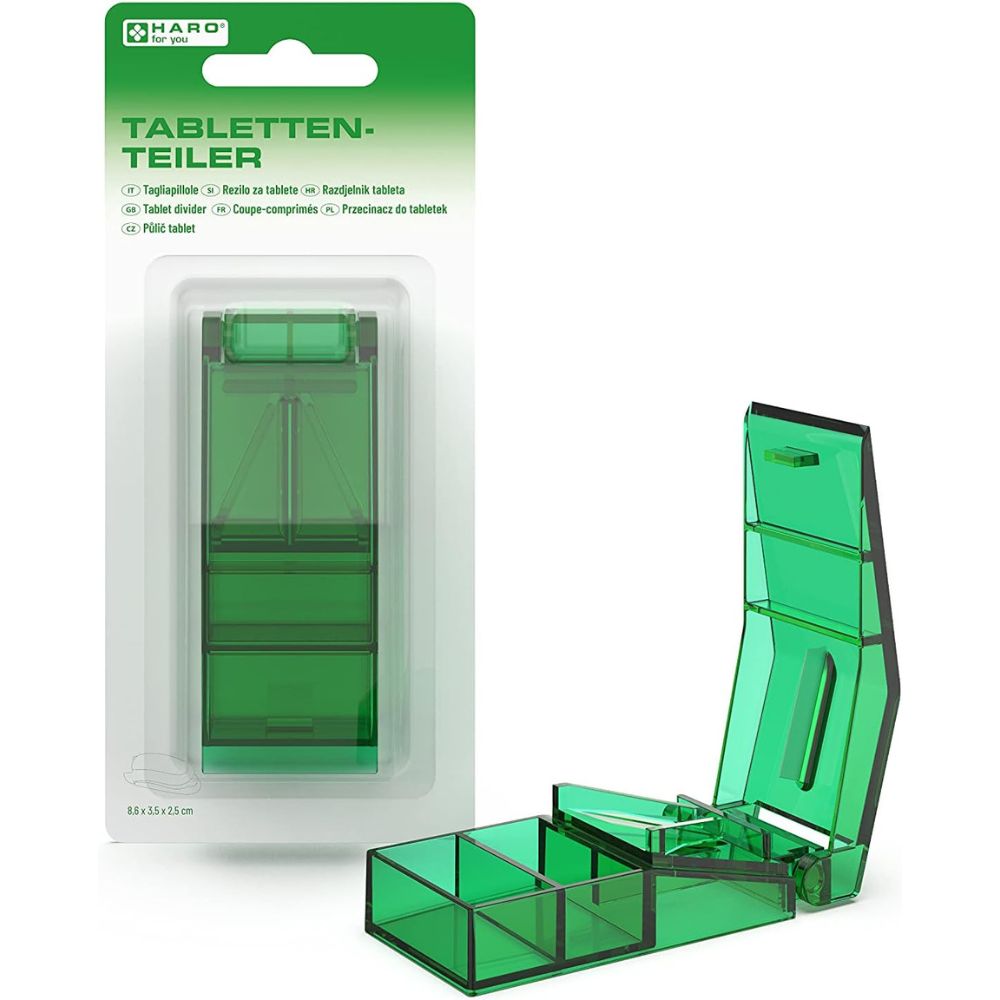 Haro | Tablettenteiler - Tablettenschneider mit Ablagefach