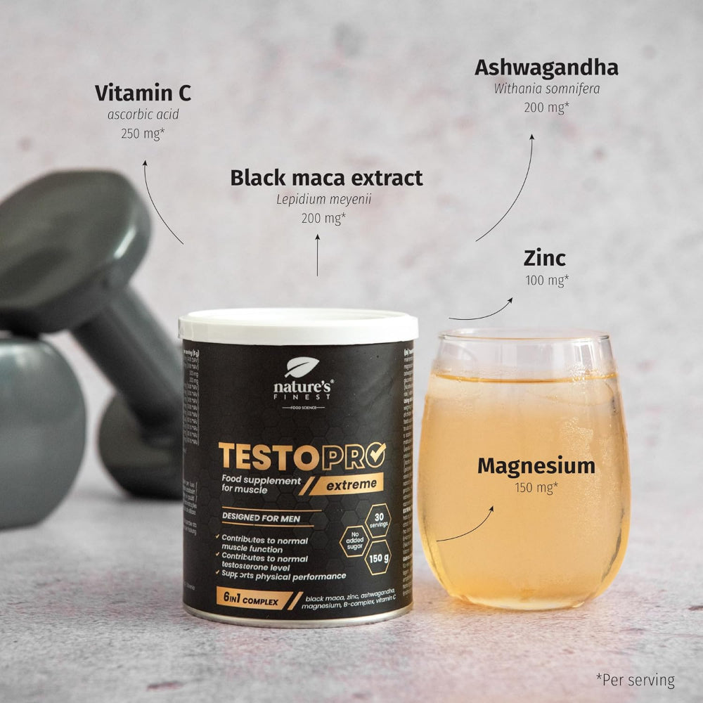 Nature's Finest I TestoPRO Extreme 6-in-1 Muskel- und Testosteron-Support-Komplex
