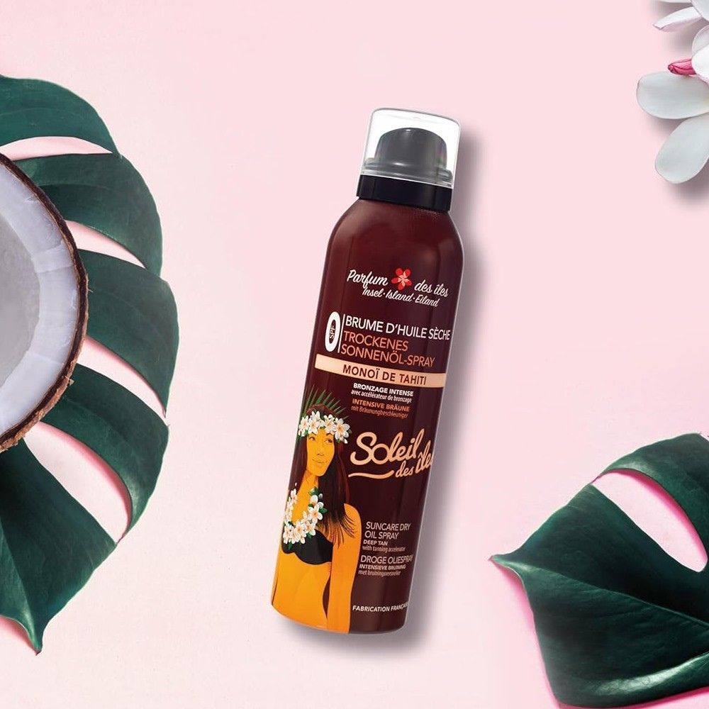 Soleil des îles | Premium Bräunungsspray - intensives Bräunungsöl  SPF0(200ml)