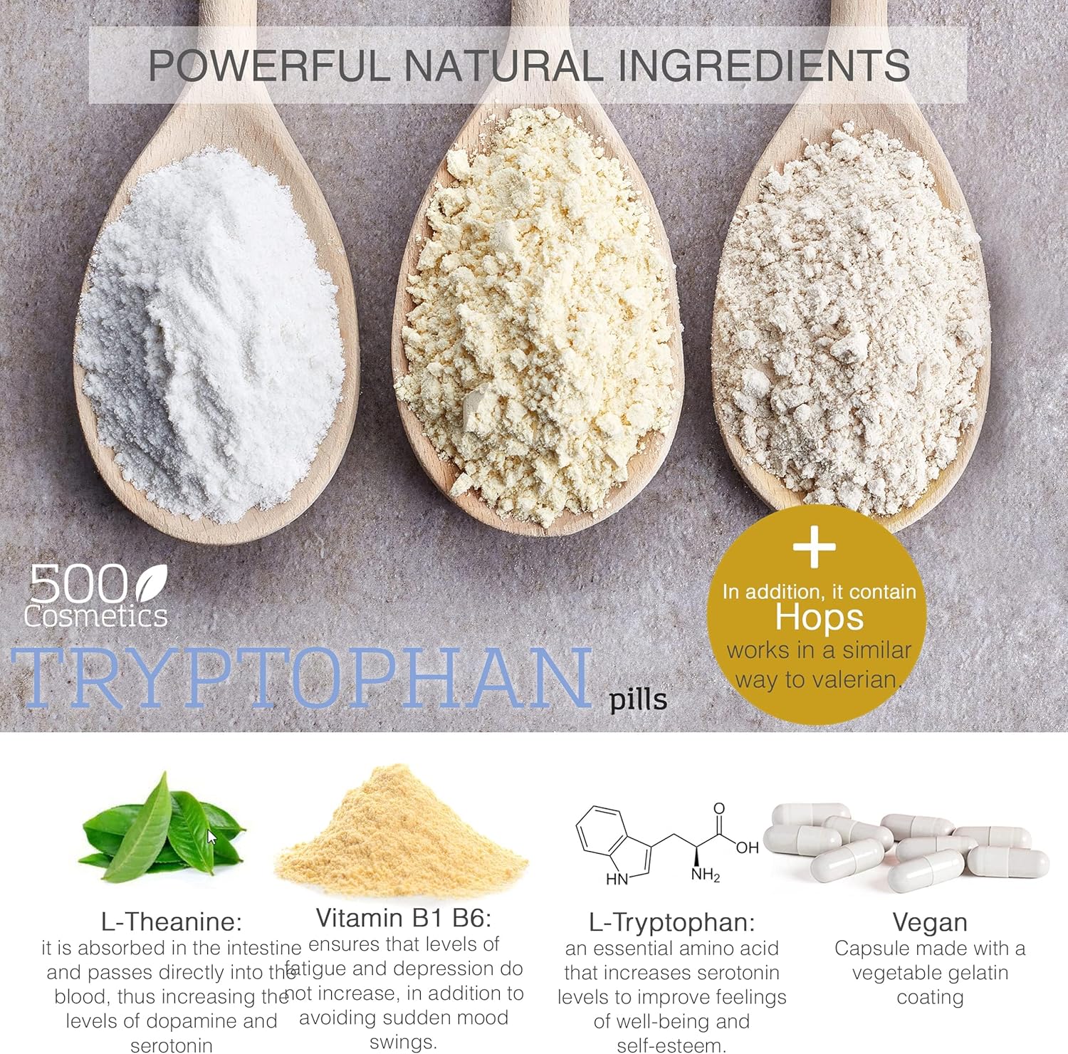500Cosmetics | Tryptophan – zur Entspannung & Kontrolle von Angstzuständen
