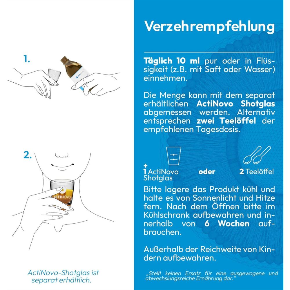 ActiNovo | Cell Recovery Liposomal aus Quercetin, Fisetin und Coenzym Q10 - 250ml