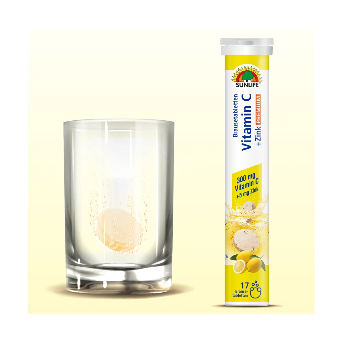 Sunlife | Premium hochdosierte Vitamin C + Zink Brausetabletten