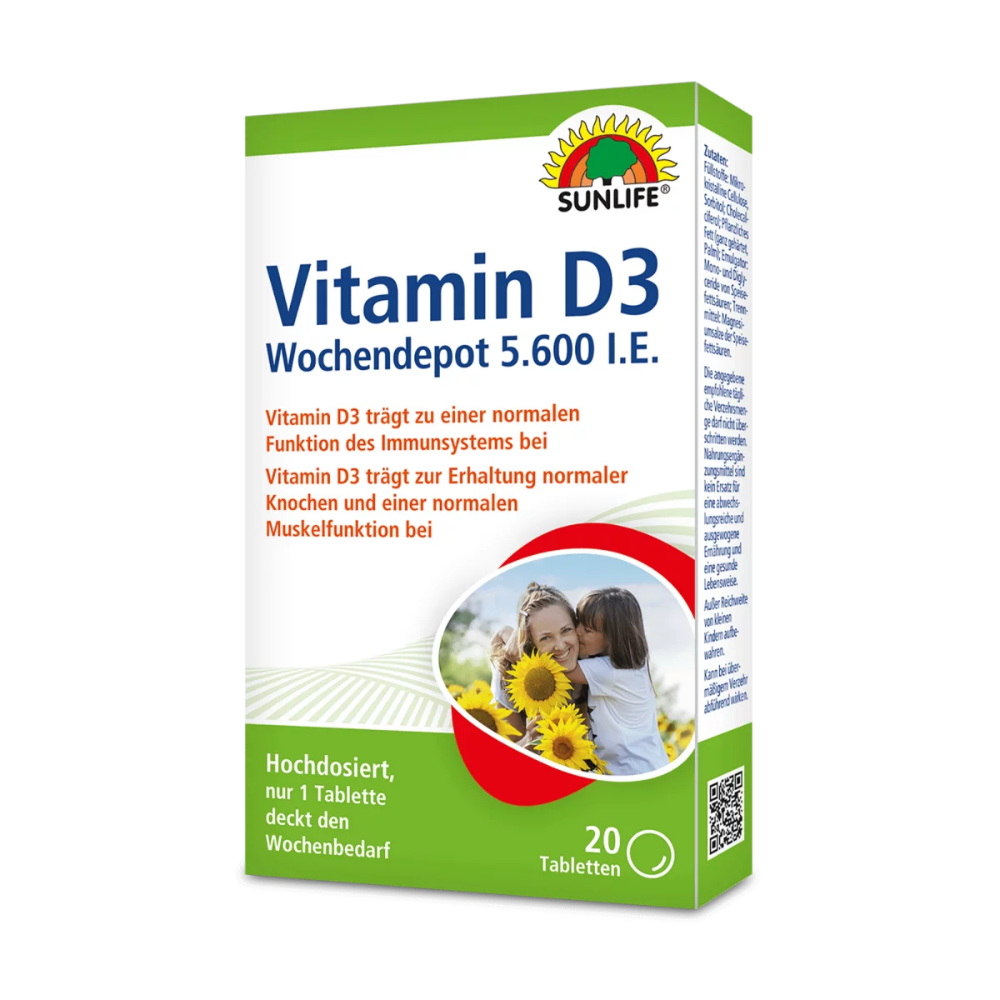Sunlife | Vitamin D3 Wochendepot - 20 Tabletten