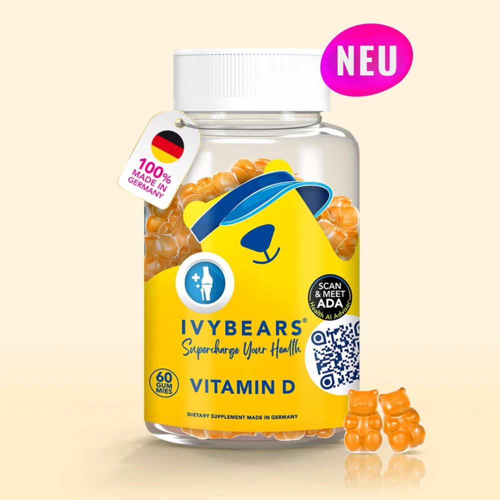 IvyBears | Vitamin D unterstützt Knochen und Immunsystem - 60 Gummibärchen