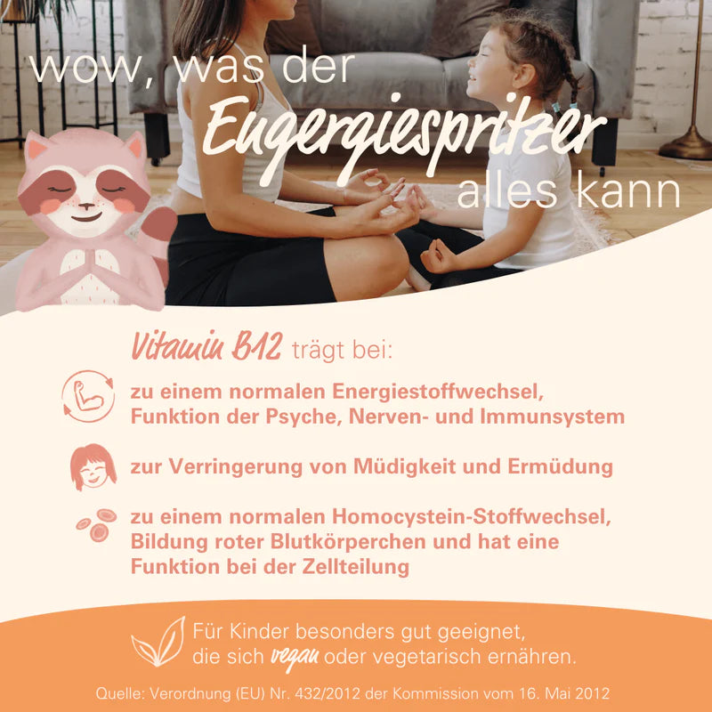 WOWTAMINS I Vitamin B12 Spray Energiespritzer für Kinder