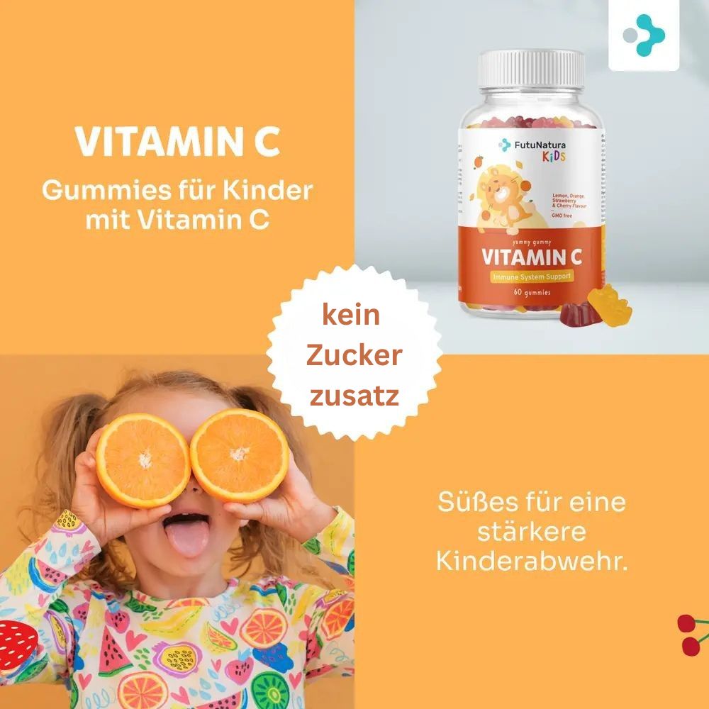 FutuNatura | Vitamin C Gummies für Kinder - zur Stärkung der Immunität - 60 / 180 Stück