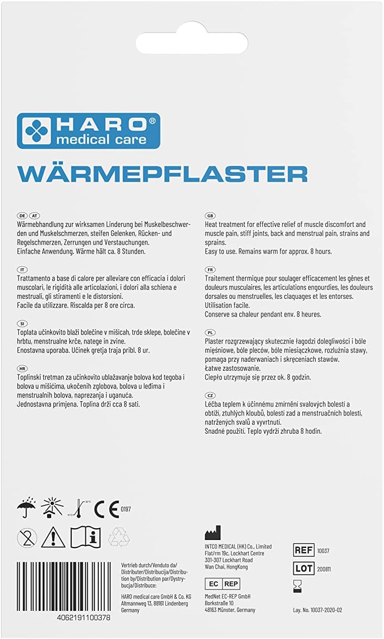 Haro | Wärmepflaster - 13 x 19cm - Rücken