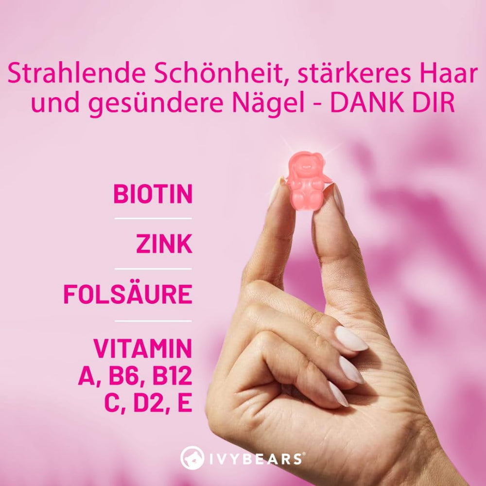 IvyBears | Women´s Hair Vitamins - Multi-Vitamin-Komplex für Haar, Haut & Nägel