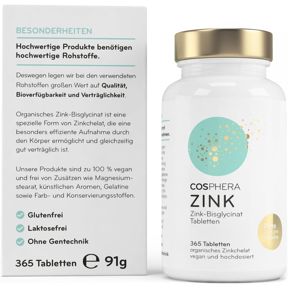 Cosphera | Zink Tabletten - 365 Stück
