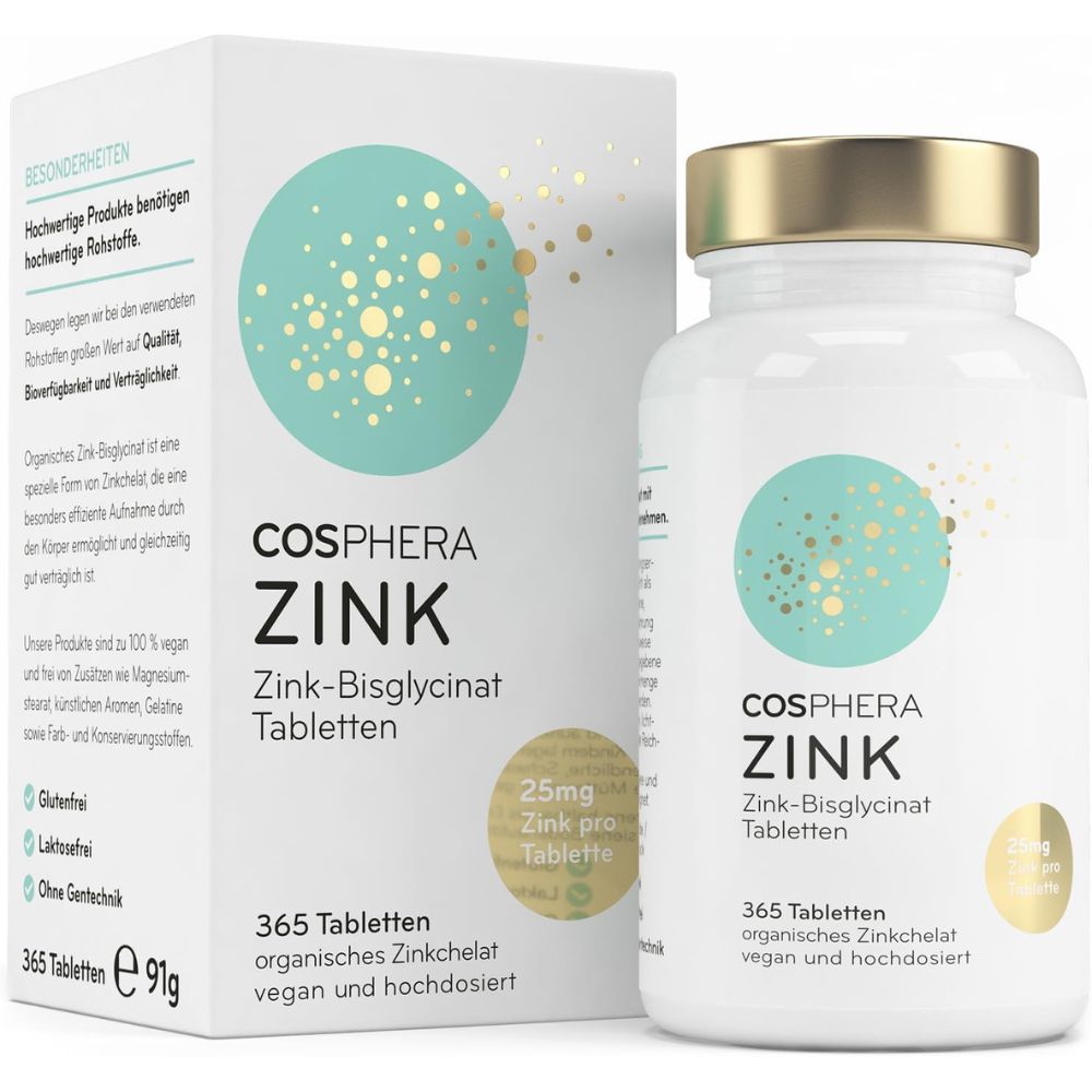 Cosphera | Zink Tabletten - 365 Stück