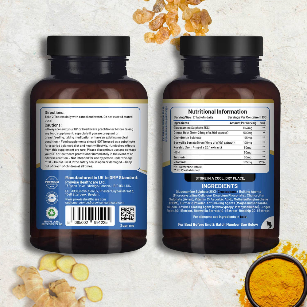 Prowise Healthcare | Glucosamin- und Chondroitin-Komplex - 200 Tabletten