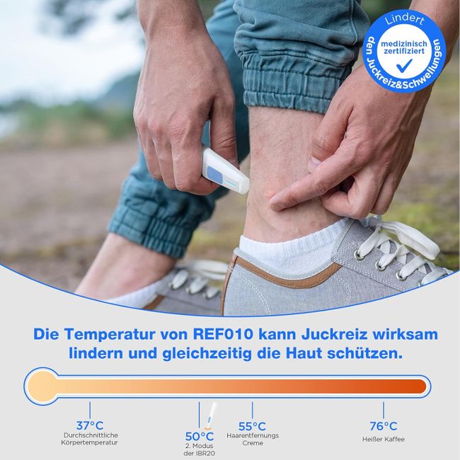 MYCARBON Mückenstich Hitzestift, USB-C Insektenstichheiler mit schneller Linderung von Juckreiz & Schwellungen, keine chemischen Stoffe, Sicher, kompakt und handlich