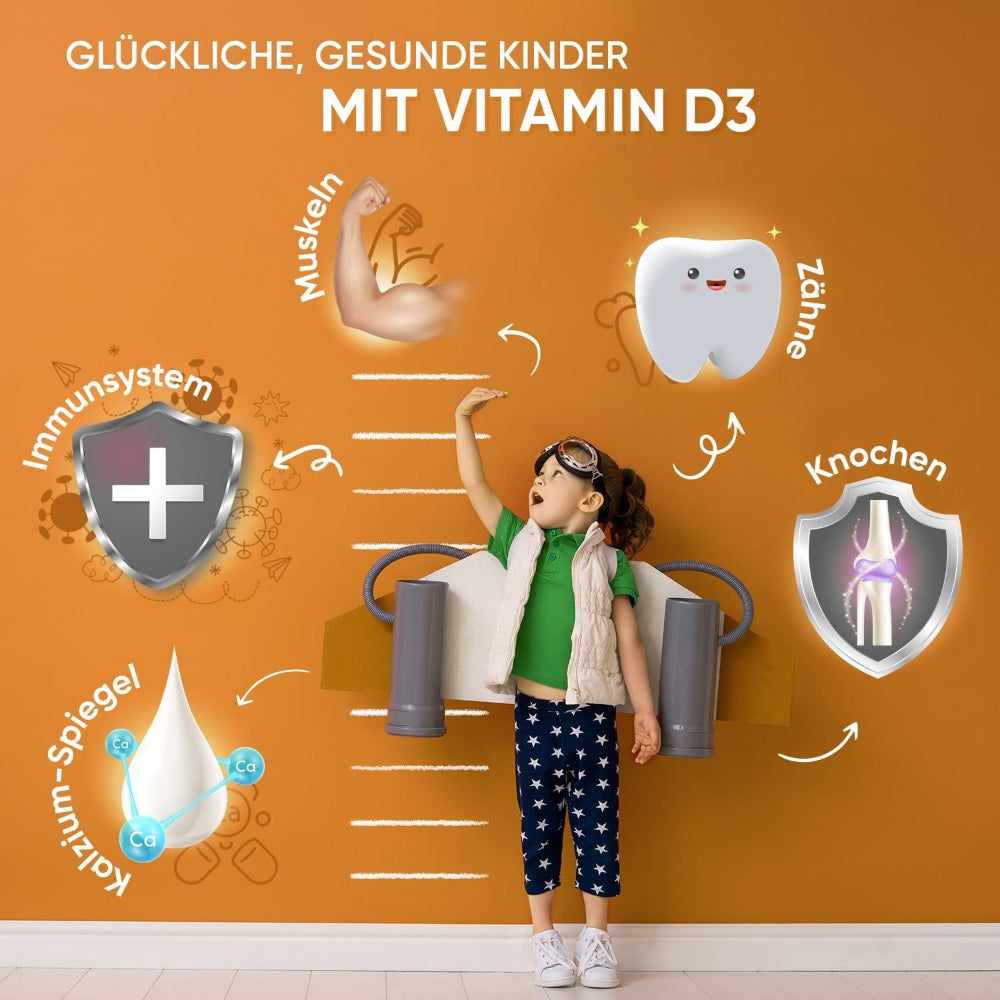 maxmedix | Vitamin D3 Kinder Gummibärchen 1000 IE - 120 Stück