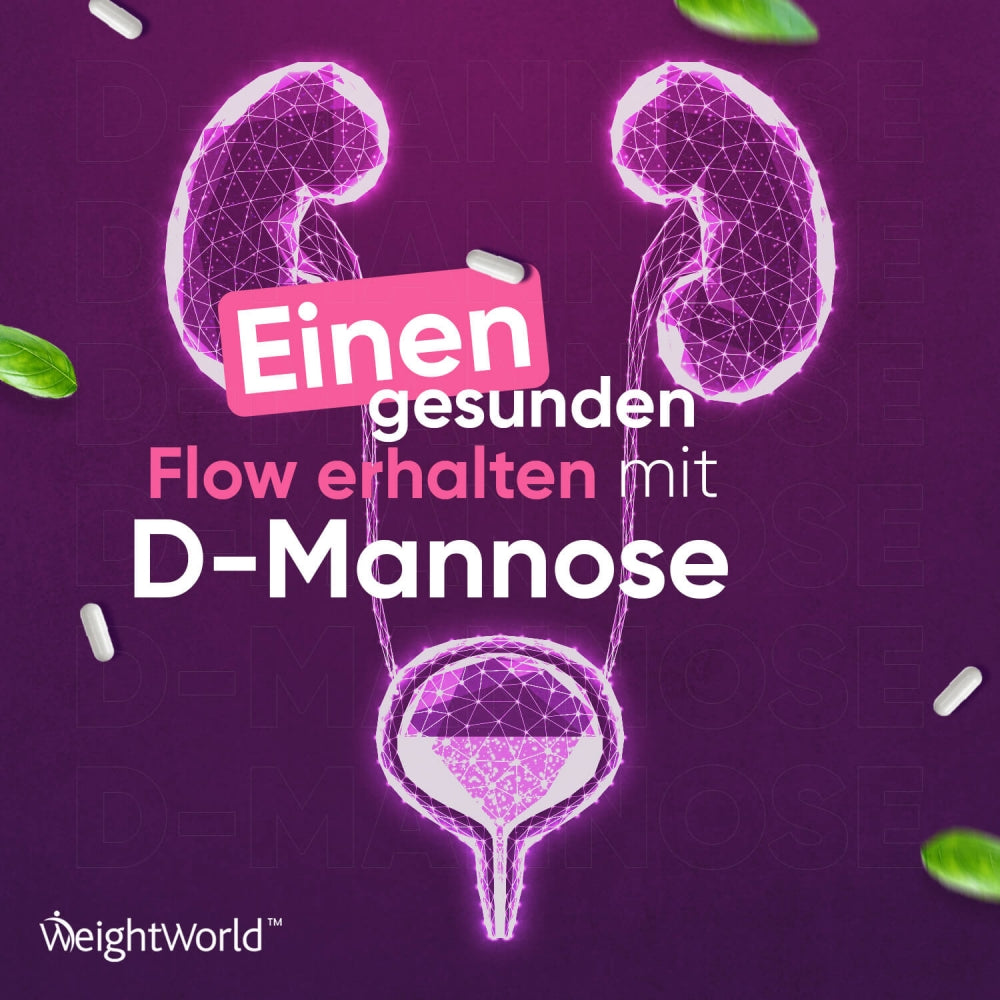 WeightWorld | D-Mannose zur Unterstützung gegen Harnwegsinfektionen - 180 Kapseln