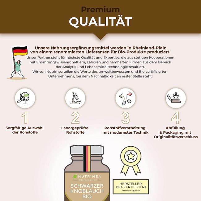 Nutrimea | Schwarzer Knoblauch  - 90 Kapseln