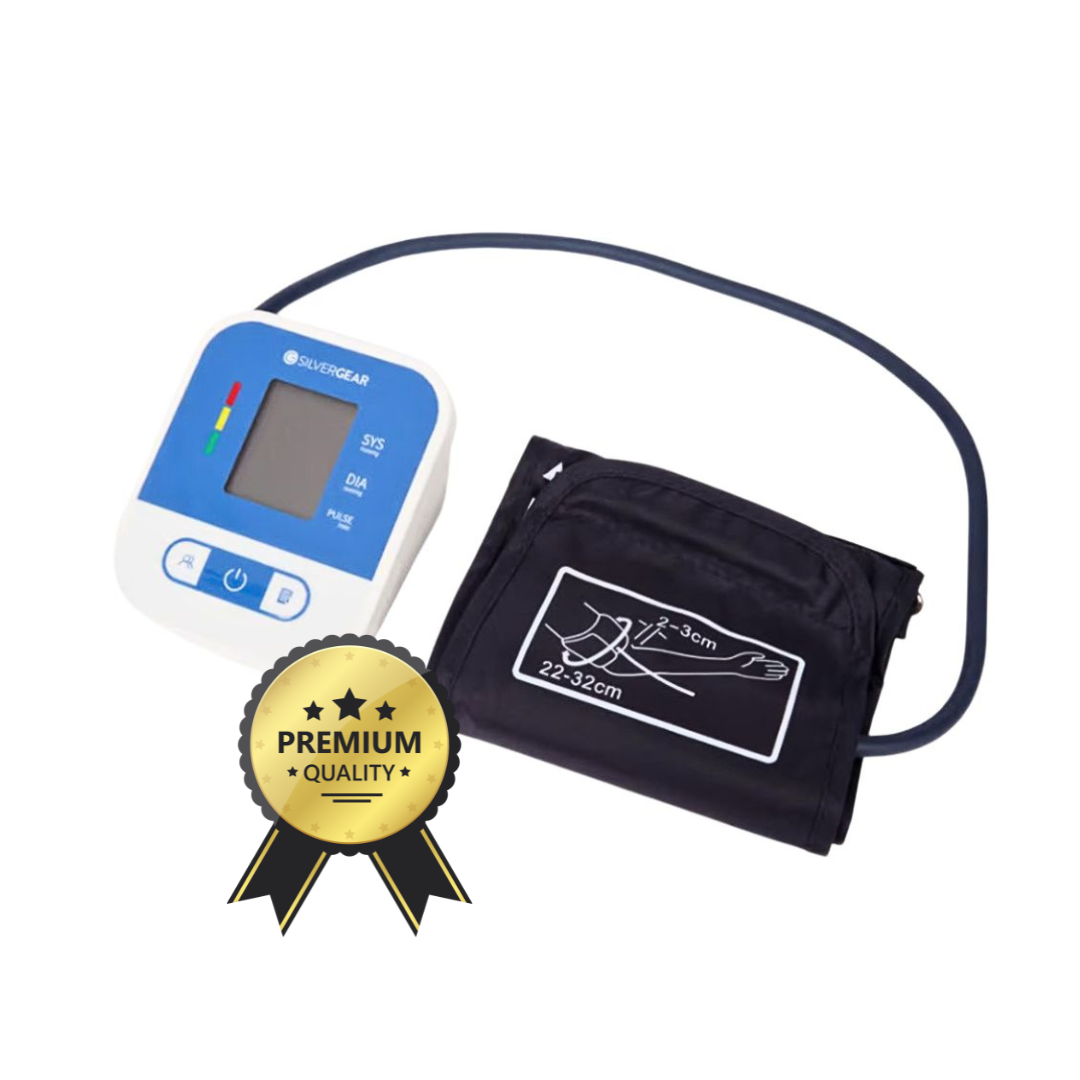Silvergear | Oberarm-Blutdruckmessgerät mit LCD-Display