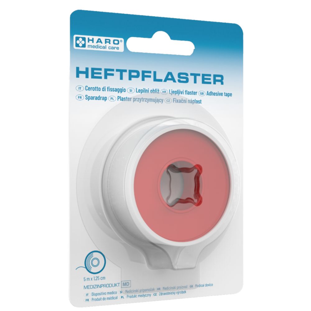 Haro | Heftpflasterrolle zur Fixierung von Verbänden - 5 m x 1,25 cm