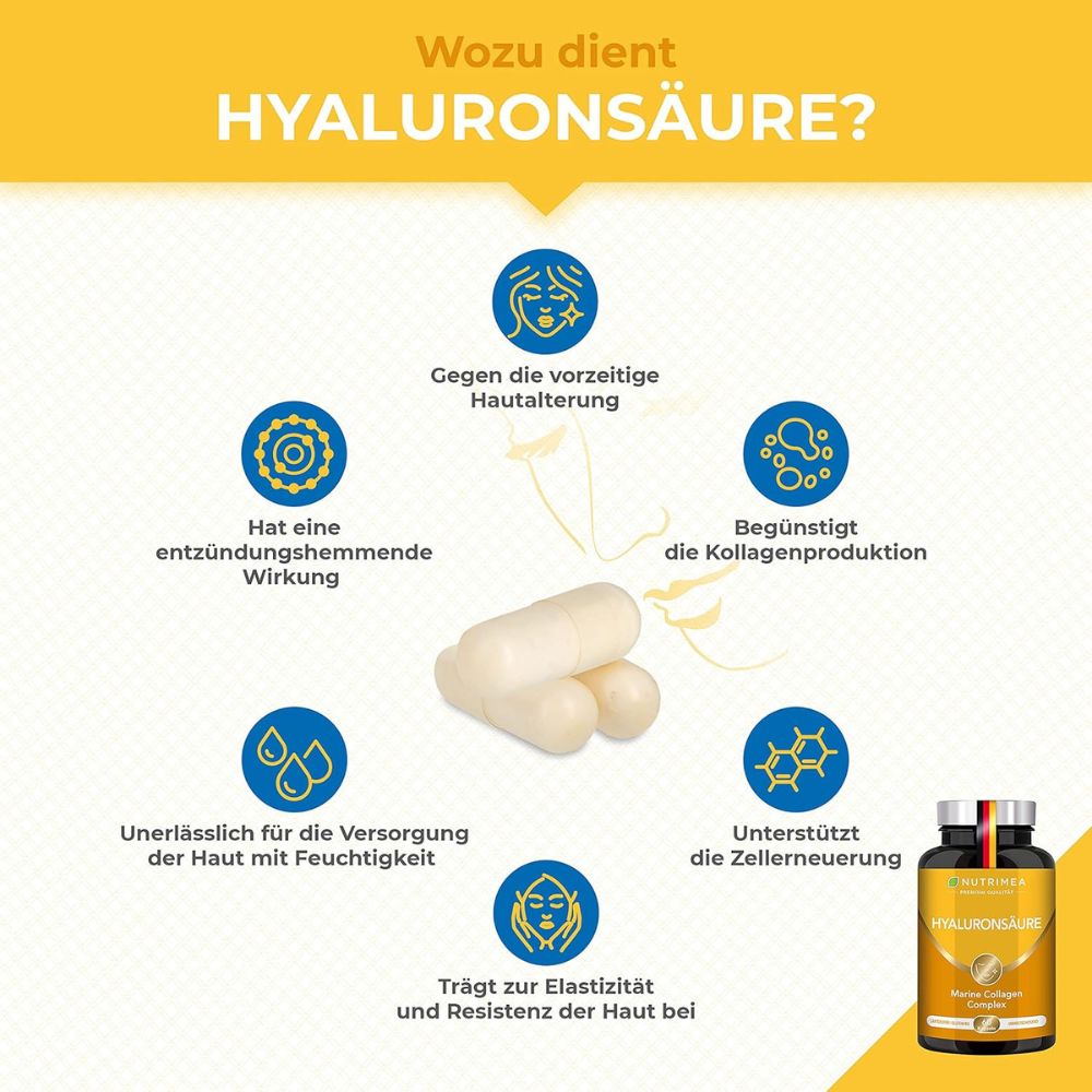 Nutrimea | 4in1 Premium Hyaluron - 60 Kapseln