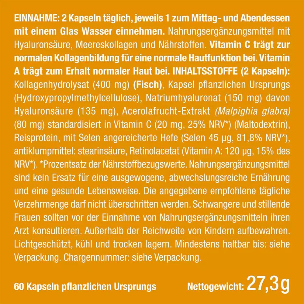 Nutrimea | 4in1 Premium Hyaluron - 60 Kapseln