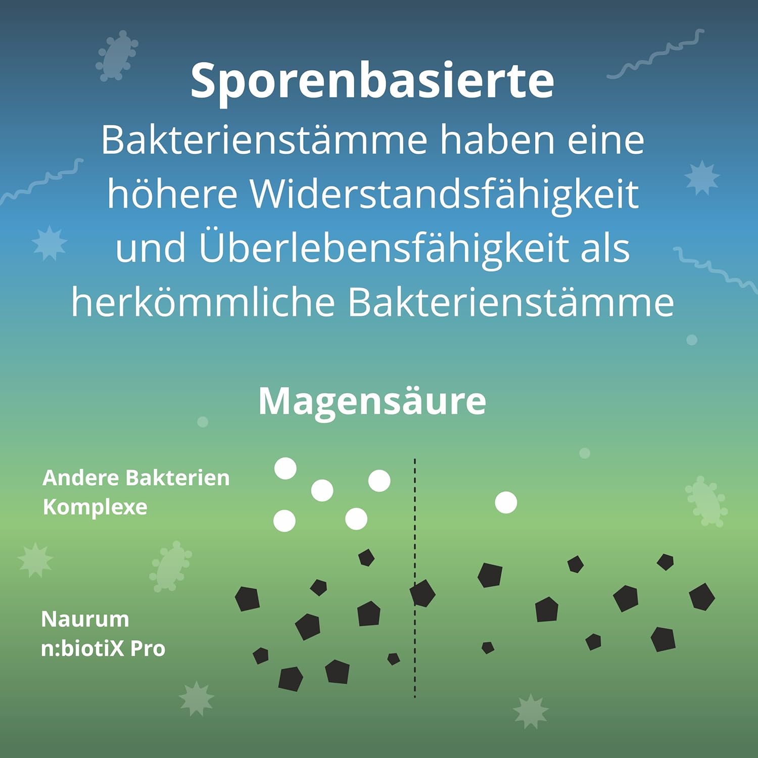Naurum | n:biotiX Pro - Sporenbasierte Bakterienkulturen mit Ballaststoffen und Zink - 60 Kapseln