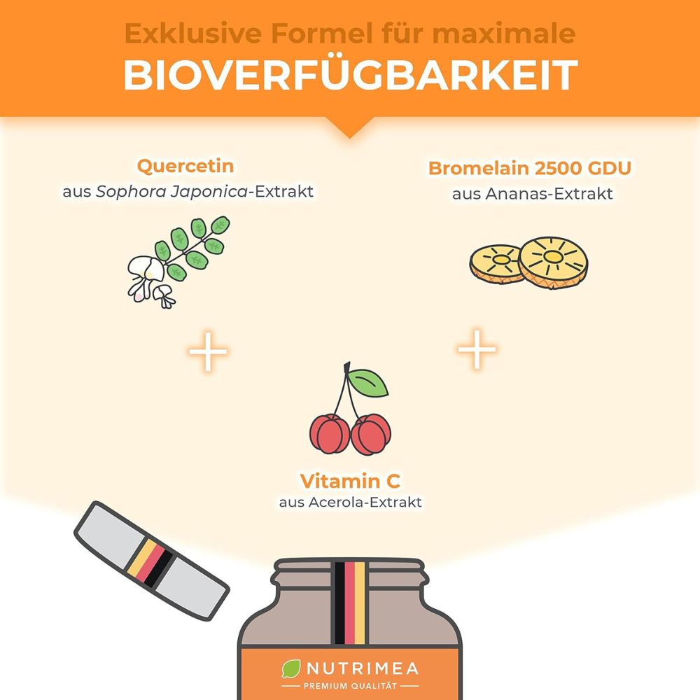 Nutrimea | Quercetin Bromelain Komplex - 90 Kapseln