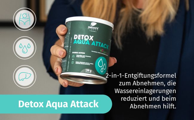 Nature's Finest I Detox Aqua Attack für Entwässerung und Abnehmen